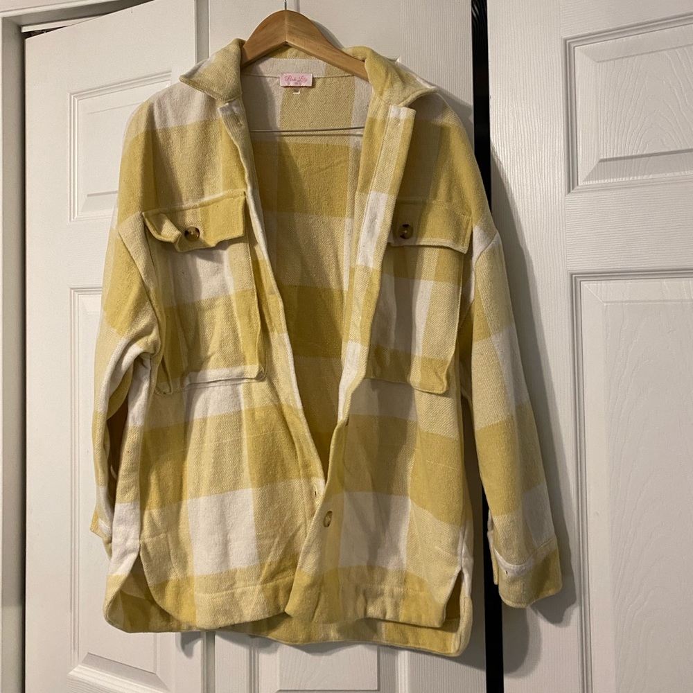 Pink Lily Yellow Shacket